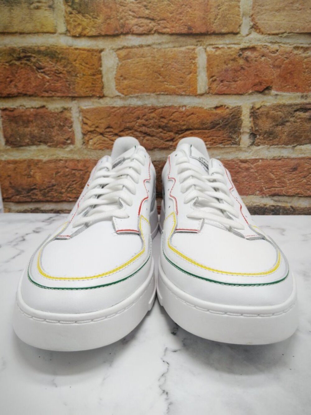 Adidas Supercourt Cloud White Multicolor Stitch FX9058 Sz 11.5 New